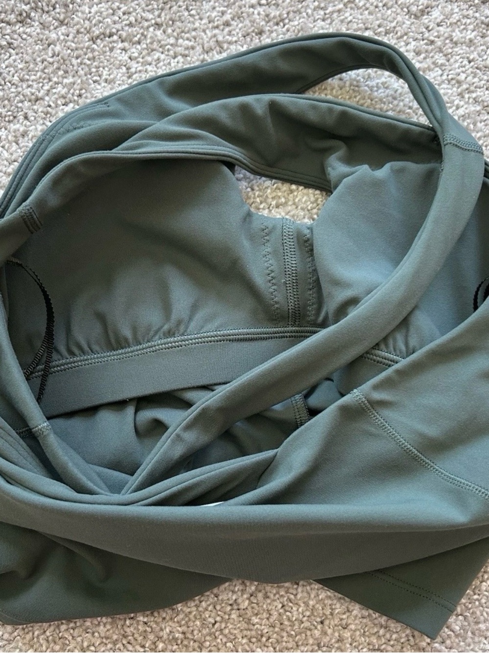Lululemon Athletic Align Keyhole Halter Tank Top Dark Forest Size 6 Like New - Picture 11 of 12